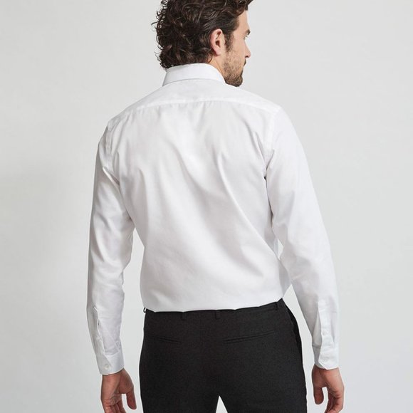 RW&Co. Tailored Fit Solid Twill Dress Shirt - Picture 4 of 9